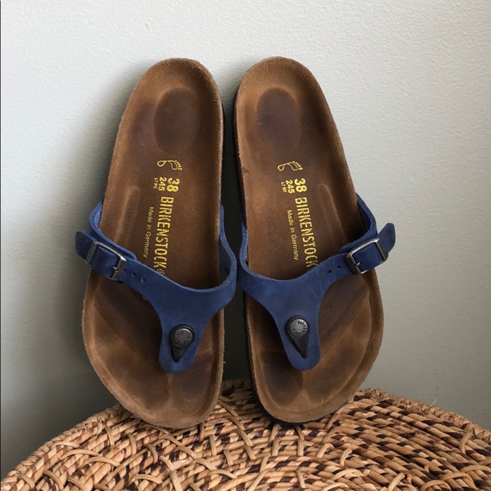 Birkenstock Navy Blue Thong Sandals